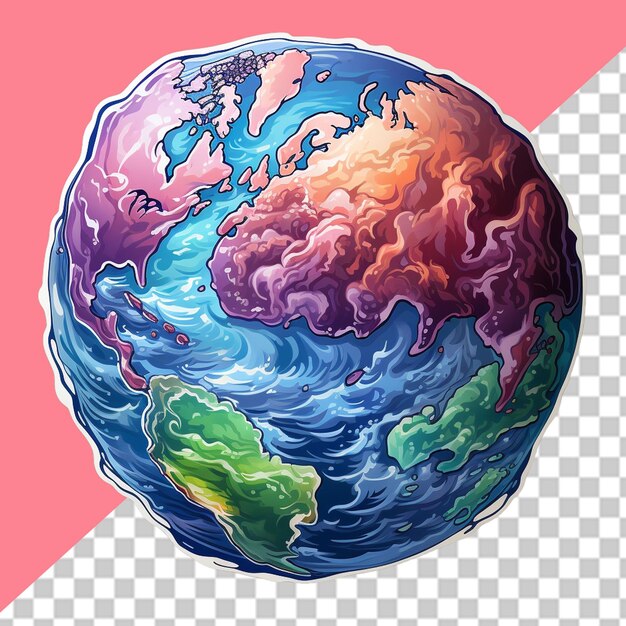 PSD planet earth png illustration