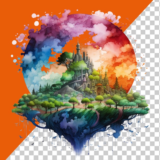 PSD illustrazione del pianeta terra png