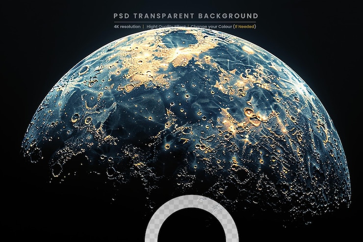 PSD the planet earth in the space view from spaceship