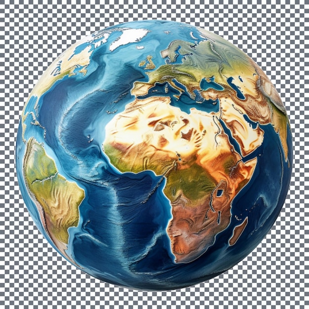 PSD Планета земля с континентами и океанами элементы этого изображения предоставлены наса