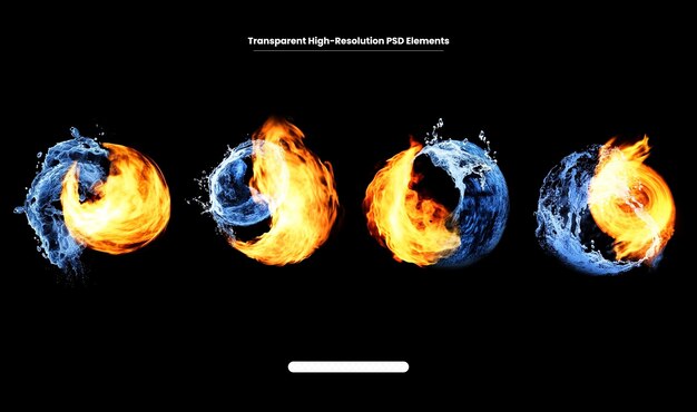 PSD 물과 불의 행성 화성 개념 공상과학 예술작품