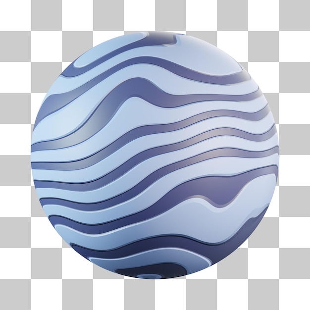 Planet neptune globe 3d icon