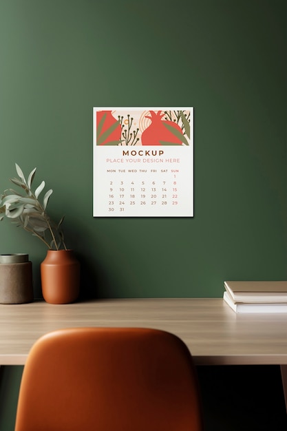 PSD modello di pianificatore e calendario