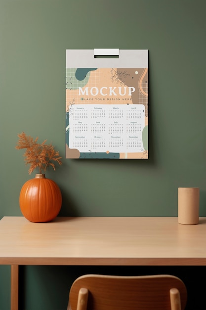 PSD planner and calendar mockup