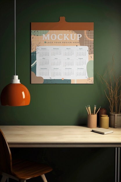 PSD planner and calendar mockup