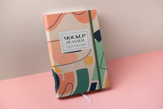 PSD planner notebook mockup design