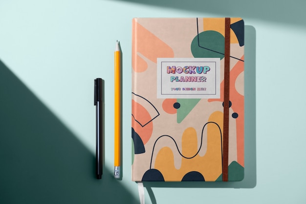 Planner notebook mockup ontwerp