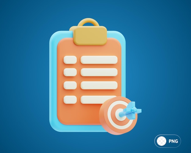 Planning marketing 3D Illustration