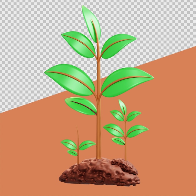 植物の3D医療イラスト