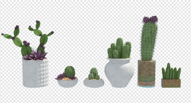 Plant 3d rendering psd premium