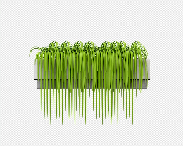 PSD plant 3d rendering