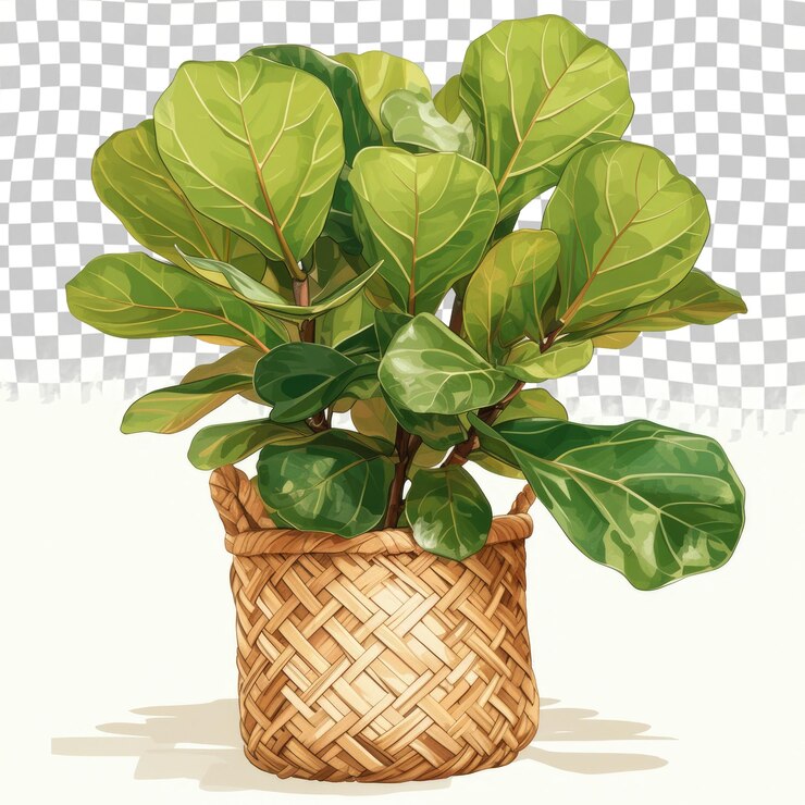 PSD 一棵植物在篮子里,顶上有一个篮子