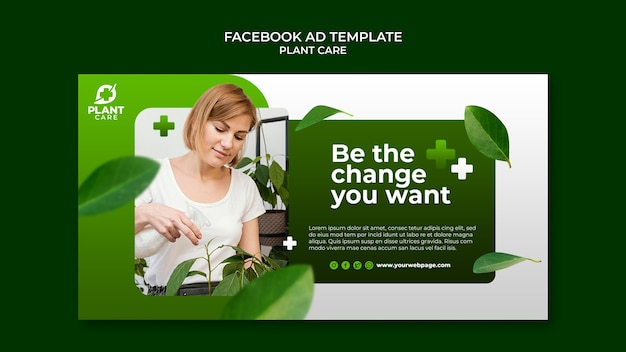 PSD plant care facebook template