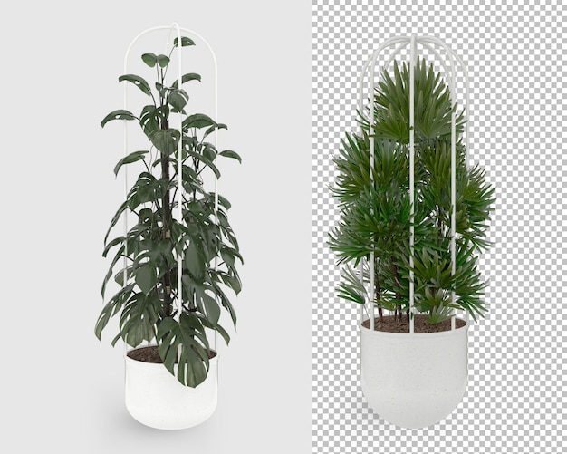 植木鉢の3dレンダリング装飾デザイン