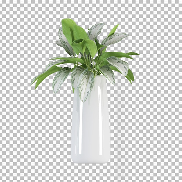 PSD plant in pot in 3d-rendering geïsoleerd