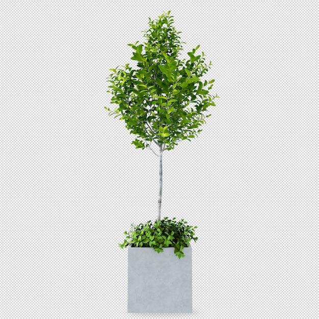 3 dレンダリングで鉢植え