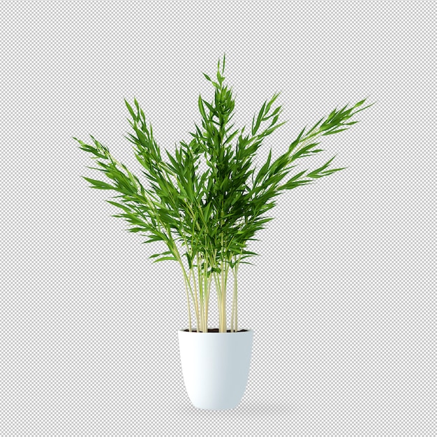 3 dレンダリングで鉢植え