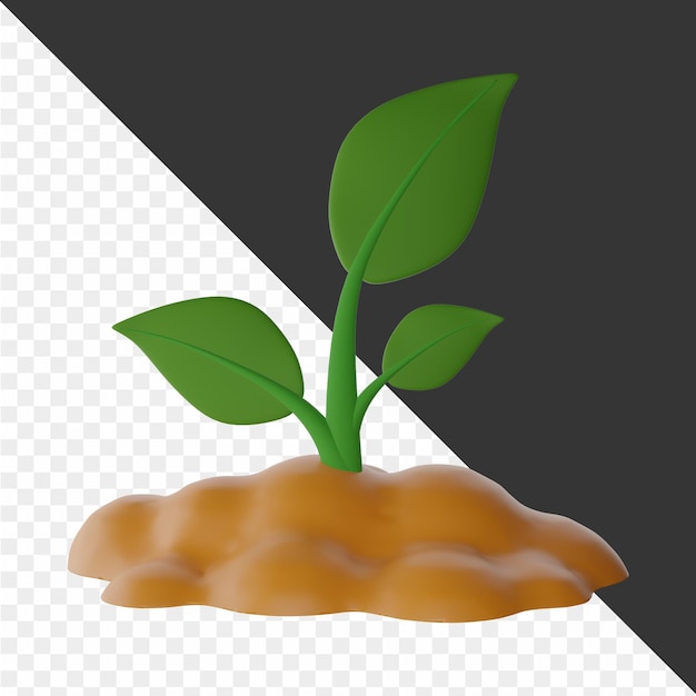 a plant is standing on a brown surface