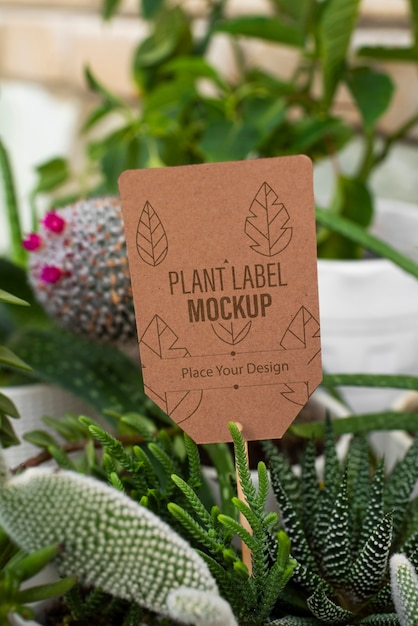 plant label mockup design