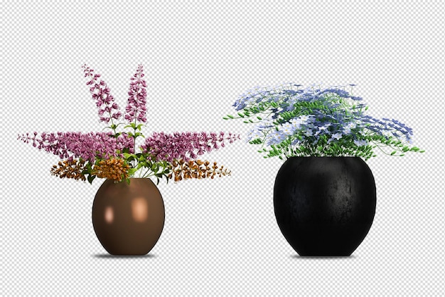 Plant mockup 3d-rendering geïsoleerd