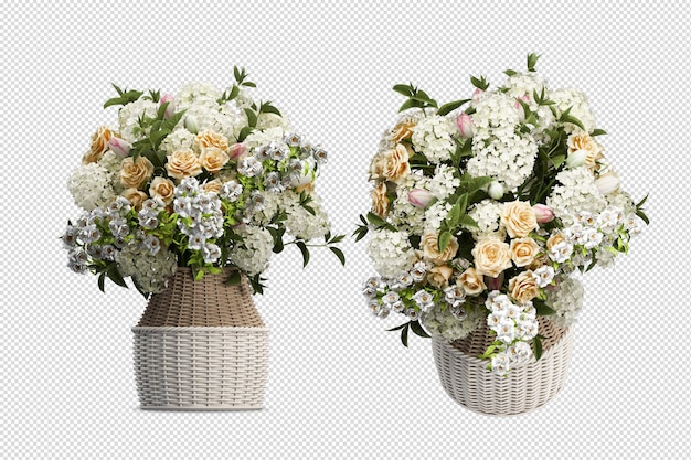 植物のモックアップ3Dレンダリングを分離