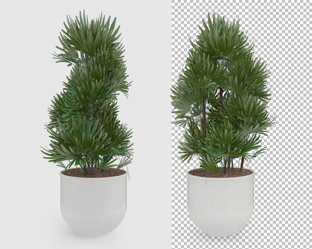 냄비 3d 렌더링 장식 디자인 공장