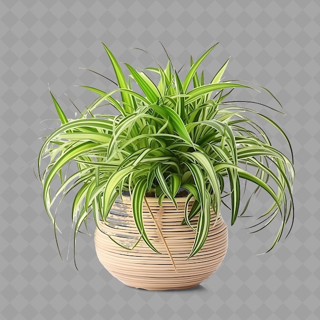 PSD a plant in a pot with a background of a gray background
