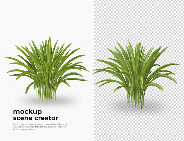 3Dレンダリングで装飾をレンダリングする植物