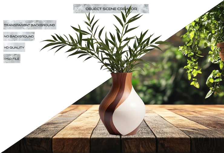 PSD plant scene creator mockup decorative plant object transparent psd file go make your own design