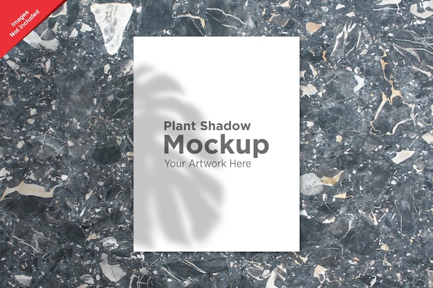 PSD plant shadow over sheet mockup design