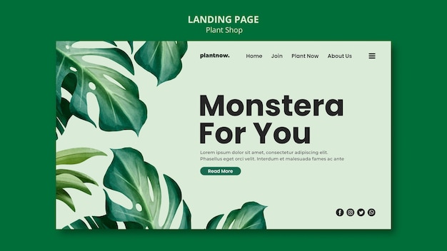 Plant shop landing page