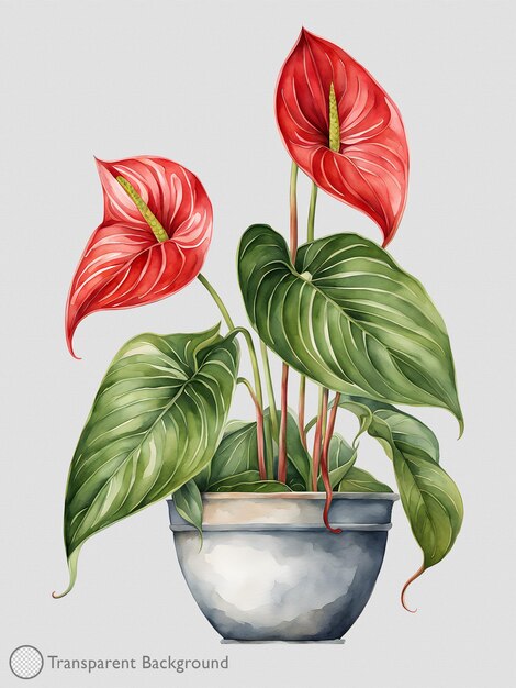 PSD plant watercolor illustration