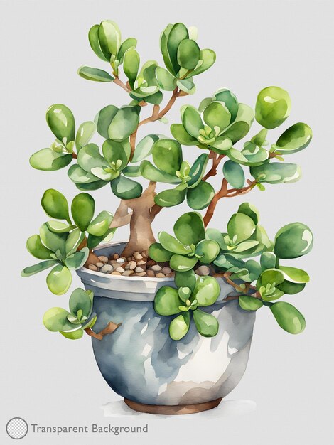 PSD plant watercolor illustration