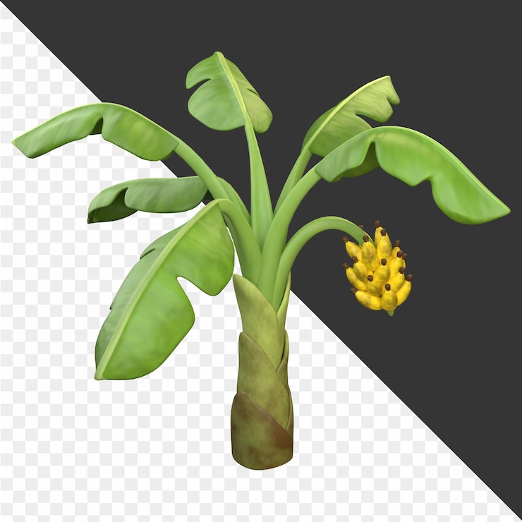 PSD その上に黄色い花がある植物