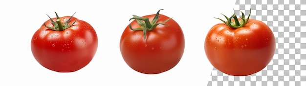 PSD plantaardige tomaten met transparante achtergrond