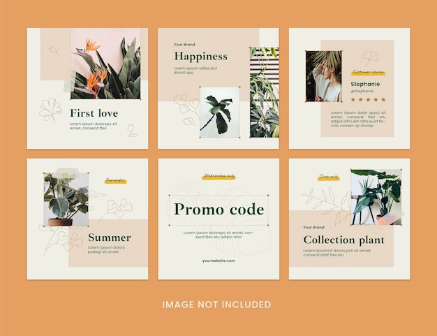 PSD planto instagram post template vol2