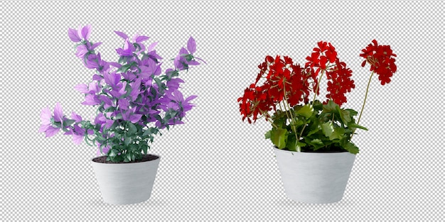 PSD 3 dレンダリングで鉢植え