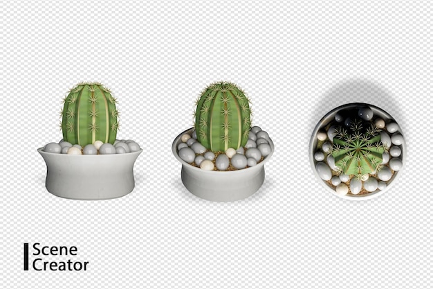 PSD plants in various angles scene creator