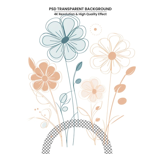 płaska ilustracja wektorowa sztuki bukiet kwiatów
