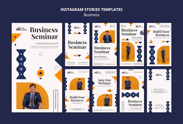 Płaska Konstrukcja Ulotki Biznesowej Historie Na Instagramie