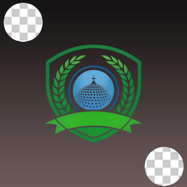PSD płaski szablon logo golfa na przezroczystym tle