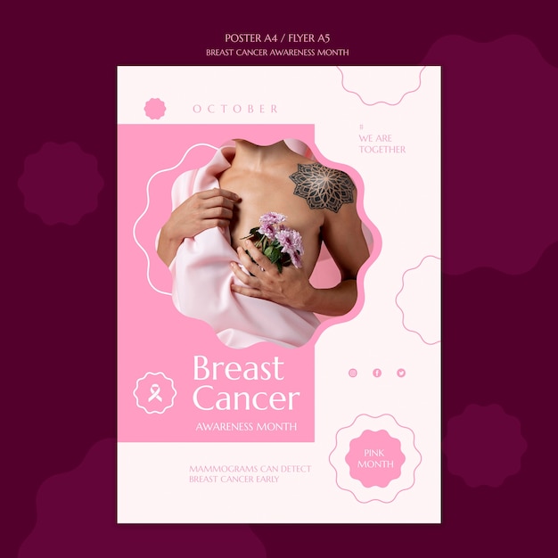 PSD płaski szablon raka piersi