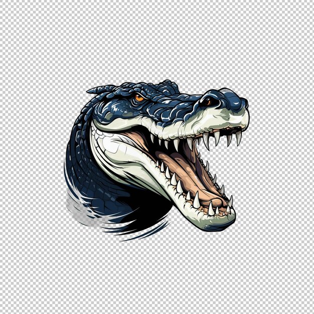 Płaskie Logo Alligator Izolowany Izolat Tła