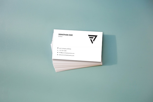 Płaskie Pastelowe Tło Makieta Ułożone Businesscard