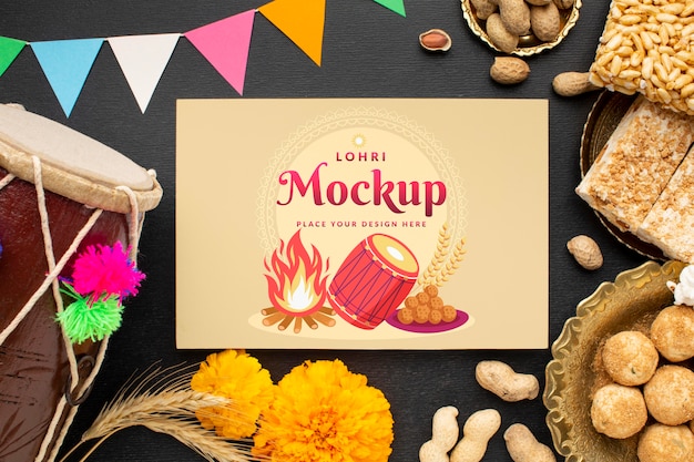 Płaskie ukształtowanie makiety koncepcji lohri