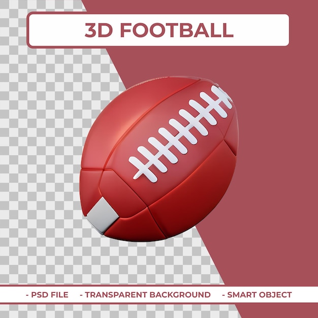 PSD plastic 3d realistic football rendering isolated