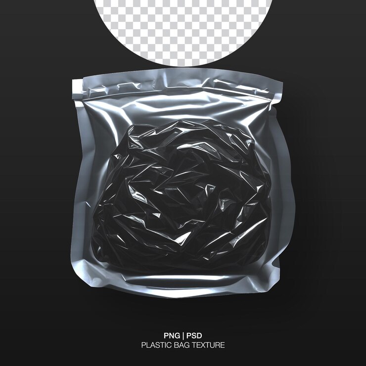 PSD plastic bag textures has a transparent appearance