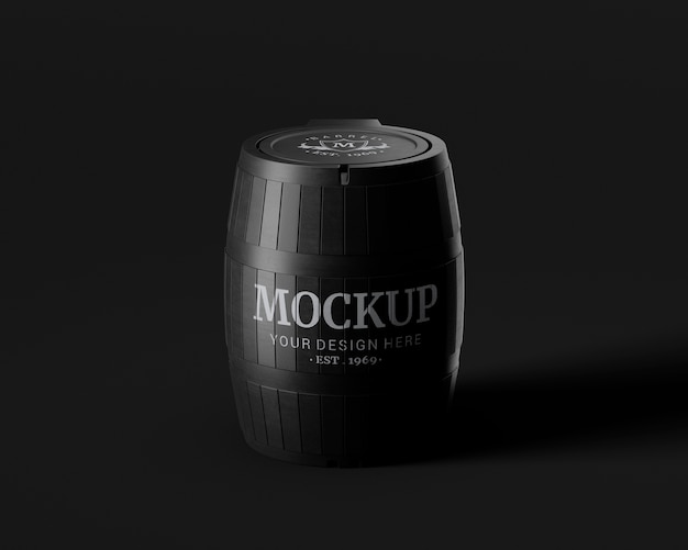 Plastic barrel mockup design