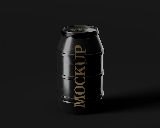 PSD plastic barrel mockup design