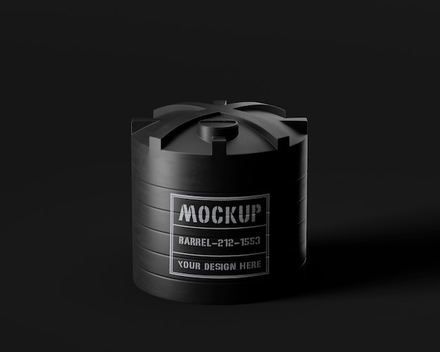 Plastic barrel mockup design